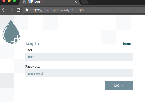 login window